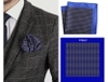 [33cm] Khăn cài túi áo vest /Pocket square  mẫu kẻ