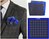[33cm] Khăn cài túi áo vest /Pocket square  mẫu kẻ
