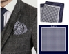 [33cm] Khăn cài túi áo vest /Pocket square  mẫu kẻ
