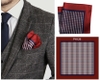[33cm] Khăn cài túi áo vest /Pocket square  mẫu kẻ