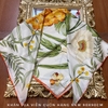 Khăn lụa vuông 90x90cm viền cuộn - Mẫu màu nước