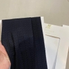 Quần tất Courreges họa tiết gân sọc màu đen
