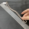 Vòng cổ trai thật 4 li mix pha lê dài 45cm khóa bạc