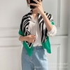 Khăn lụa vuông 90x90cm - Khăn họa tiết ngựa vằn