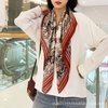 Khăn lụa vuông 90x90cm - Khăn họa tiết hoa thanh lịch