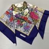MS47 - Khăn lụa Lancel xanh hoa