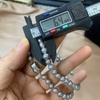 MS120-  Vòng cổ ngọc trai akoya tone xám hạt dị khóa bạc