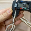 MS101 -  Vòng cổ ngọc trai hạt bắp 3  sợi khóa bạc