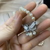 MS121-  Vòng cổ ngọc trai akoya tone vàng khóa bướm hàng VIP