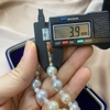 MS129 -  Vòng cổ ngọc trai akoya tone trắng phối xám