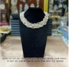 MS99 -  Vòng cổ ngọc trai tết sợi mix màu khóa hơi cũ