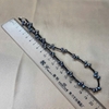 MS57 - Vòng cổ ngọc trai xám xanh mix spinel