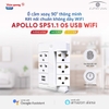 Ổ cắm Xoay 90° Thông Minh Điện Quang Apollo ĐQ SPS1.1 05 USB WiFi