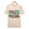 Áo thun unisex nam nữ phom rộng Flipper OVSZ home is beige FT0094