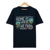 Áo thun unisex nam nữ phom rộng Flipper OVSZ home is navy FT0093