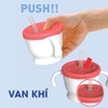 Cốc tập uống Kichi 3 giai đoạn cho bé có chia vạch 150ml