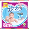 Bỉm tã dán Bobby siêu thấm size M 76 miếng (6-10kg)