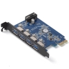 Card chuyển đổi PCI-Express 4 Port USB 3.0 cho máy tính bàn ORICO PVU3-4P