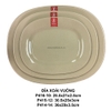 P414-14 Dĩa Xoài Vuông (Nâu Đá)