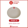 Đĩa Tròn, Tam Giác Nhựa Melamine màu Nâu Sáng Nhám SUPERWARE