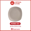 Đĩa Vuông Nhựa Melamine màu Nâu Sáng Nhám SUPERWARE