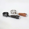 Feepie tay cầm gỗ pha espresso không đáy 58mm 2 tai thông dụng