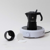 Combo bình moka nhôm 2 cup 90ml màu đen CAFEDE KONA