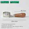 Tay cầm gỗ Feepie pha espresso không đáy 58mm 2 tai