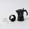 Combo bình moka nhôm 2 cup 90ml màu đen CAFEDE KONA