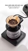 Phễu thuỷ tinh V60 rãnh thẳng đế nhựa đen Cafede Kona