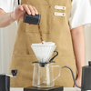 Ấm bình rót nước nóng pha cà phê bằng inox , cán gỗ Cafede Kona, ấm rót nước cổ ngỗng