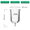 Phễu thuỷ tinh đựng cà phê tháp cold drip Tiamo HG2713 mã HG6264 300ml