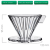 Phễu pha lọc cà phê V60 Cafede Kona nhựa PCTG