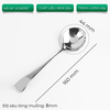Muỗng cupping thử nếm cà phê inox 304 dài 160mm lòng tròn 44mm sâu 8mm chuẩn húp phun sương