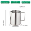 Ca đánh sữa Inox 304 màu bạc chuyên nghiệp