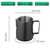 Ca đánh sữa Inox 304 sơn Teflon đen chuyên nghiệp