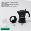 Combo bình moka nhôm 2 cup 90ml màu đen CAFEDE KONA