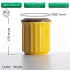Hũ lọ sứ nắp gỗ Origami đựng cà phê trà 370ml