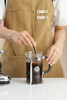 Bình pha French Press jinmeila thuỷ tinh khung inox 304 dung tích 350 600 800 1000ml