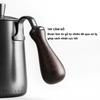 Ấm bình rót nước nóng pha cà phê bằng inox , cán gỗ Cafede Kona, ấm rót nước cổ ngỗng