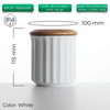 Hũ lọ sứ nắp gỗ Origami đựng cà phê trà 370ml