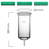 Phễu thuỷ tinh đựng cà phê tháp cold drip Tiamo HG2650 mã HG6371 1500ml