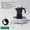 Combo bình moka nhôm 2 cup 90ml màu đen CAFEDE KONA