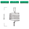 Ống thuỷ tinh xoắn tháp cold drip Tiamo HG2650 mã HG6373 cao 180mm