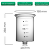 Bình phễu trên đựng nước đá tháp cold drip Tiamo HG2650 mã HG6370-1 4000ml