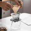 Phễu thuỷ tinh V60 rãnh thẳng đế nhựa đen Cafede Kona