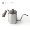 Ấm bình rót nước nóng pha cà phê bằng inox , cán gỗ Cafede Kona, ấm rót nước cổ ngỗng