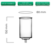 Ống thuỷ tinh đựng cà phê tháp cold drip Tiamo HG6360 mã HG6360-2 450ml