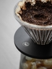 Phễu thuỷ tinh V60 rãnh thẳng đế nhôm Cafede Kona