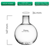 Bình thuỷ tinh hứng cà phê tháp cold drip Tiamo HG2713 mã HG6353 775ml